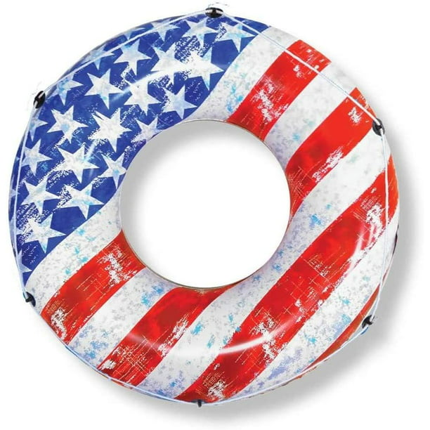 Great Gift Idea Giant 6 FT Inflatable American Flag Pool Float Patriotic US Stars & Stripes for Summer Parties